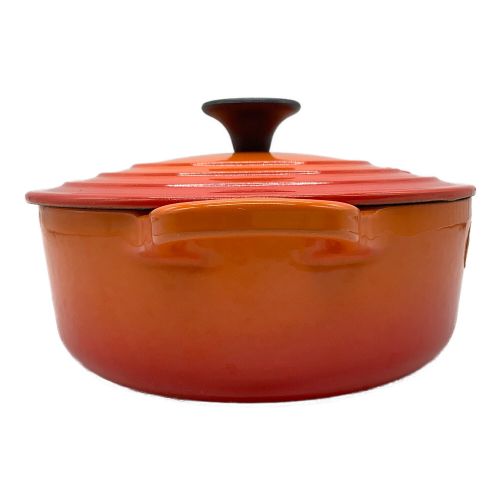 LE CREUSET (ルクルーゼ) ココット・ロンド オレンジ 18cm｜トレファク