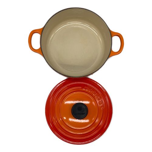 LE CREUSET (ルクルーゼ) ココット・ロンド オレンジ 18cm｜トレファク