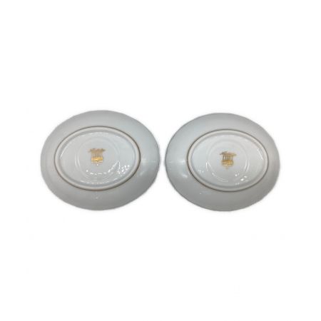 Noritake (ノリタケ) オーバルカップ&ソーサー ホワイト・レッド ティースプーン付 ダイヤモンドコレクション 2Pセット
