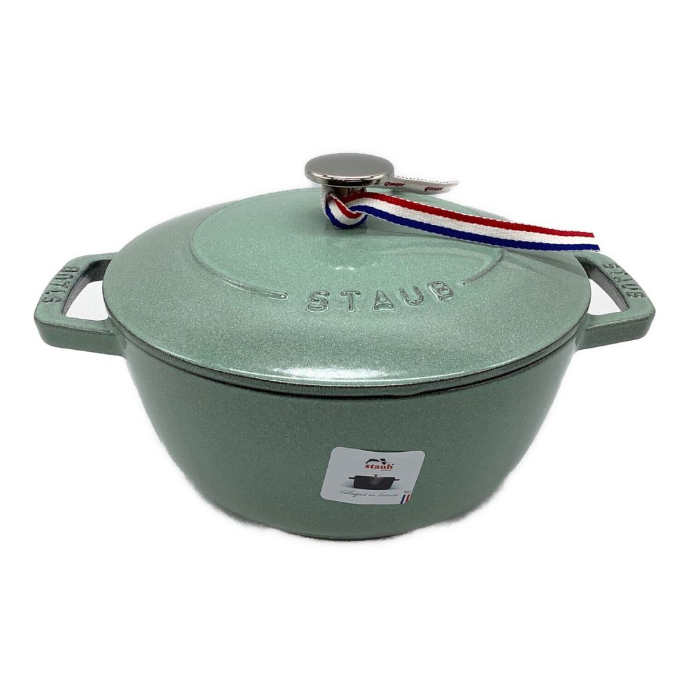 Staub (ストウブ) 20cmホーロー両手鍋 セージグリーン 40508-864 