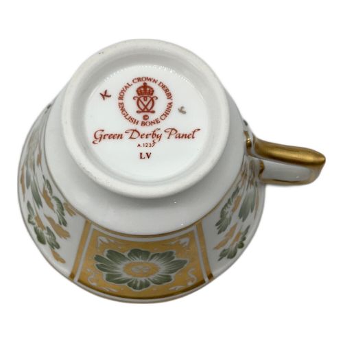 ROYAL CROWN DERBY (ロイヤルクラウンダービー) カップ&ソーサー グリーンダービーパネル