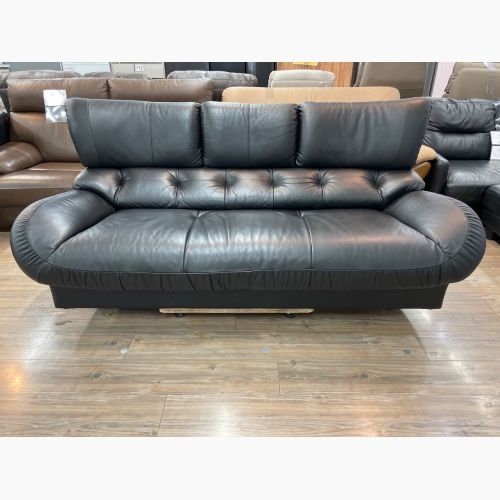 karimoku (カリモク) 3人掛けソファー ブラック 77 ZT47 レザー