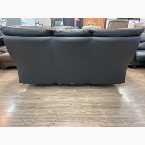 karimoku (カリモク) 3人掛けソファー ブラック 77 ZT47 レザー