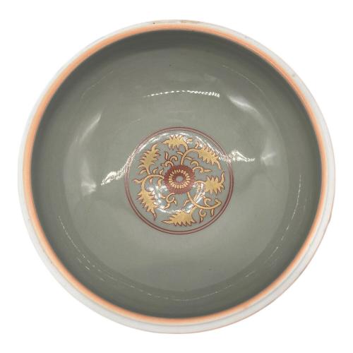 蓋物 林九郎 青釉梅陽刻文