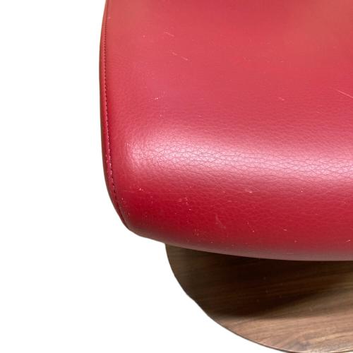 karimoku (カリモク) リクライニングチェアー レッド TH FIRST  RU72/RU01  31 オットマン付き レザー