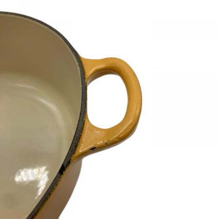 LE CREUSET (ルクルーゼ) 両手鍋 18cm イエロー ココットロンド