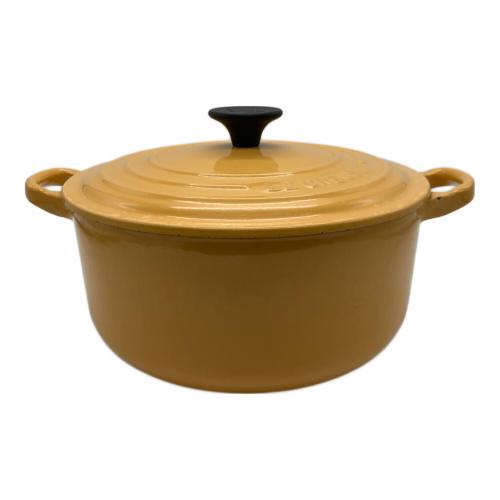 LE CREUSET (ルクルーゼ) 両手鍋 18cm イエロー ココットロンド