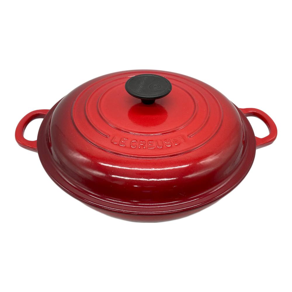 LE CREUSET (ルクルーゼ) 両手鍋 SIZE 26cm レッド ビュッフェ