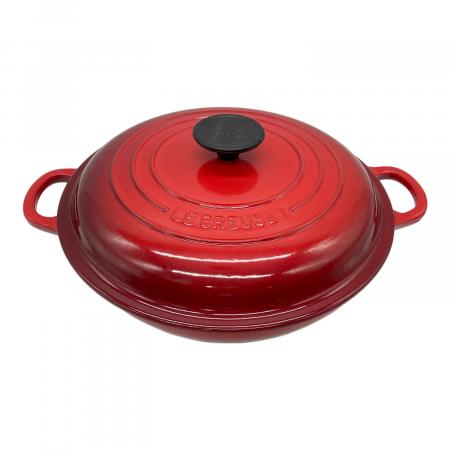 49036★年 ルクルーゼ ビュッフェキャセロール26㎝ 両手鍋 レッド LE CREUSET (ルクルーゼ) 両手鍋 SIZE 26cm レッド ビュッフェ