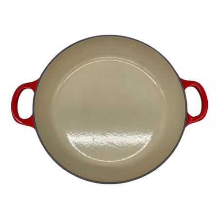 【USED】 Le Creuset ビュッフェ・キャセロール 両手鍋 26cm LE CREUSET (ルクルーゼ) 両手鍋 SIZE 26cm レッド ビュッフェ