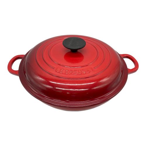 LE CREUSET (ルクルーゼ) 両手鍋 SIZE 26cm レッド ビュッフェ・キャセロール