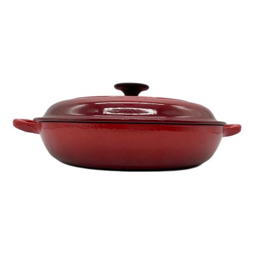 LE CREUSET (ルクルーゼ) 両手鍋 SIZE 26cm レッド ビュッフェ・キャセロール