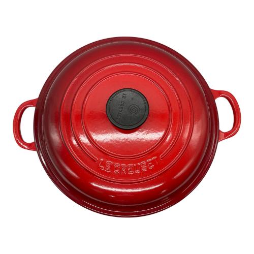 LE CREUSET (ルクルーゼ) 両手鍋 SIZE 26cm レッド ビュッフェ・キャセロール
