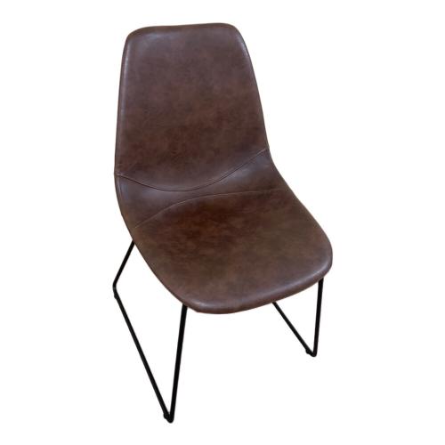 a.depeche (アデペシュ) アームレスチェアー ブラウン×ブラック 189 合皮 PUNISH