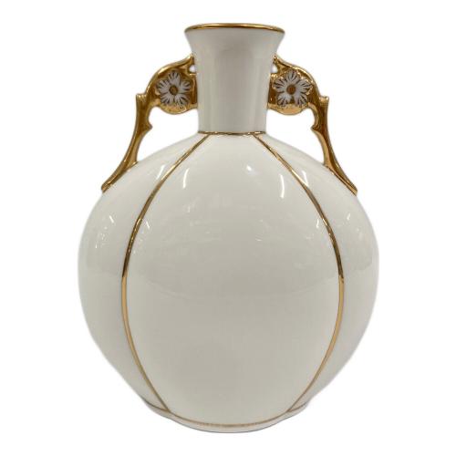 アンティークポット ホワイト×ゴールド