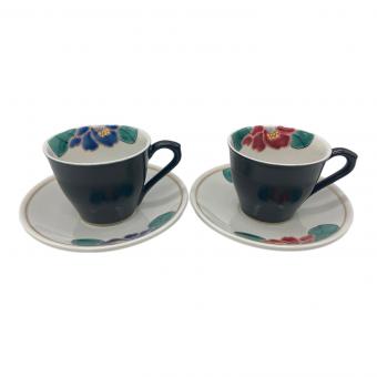 九谷焼 (クタニヤキ) コーヒーカップ&ソーサー 2Pセット
