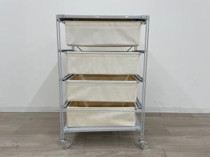 無印良品 (ムジルシリョウヒン) スチールユニットシェルフ スチール×アイボリー スチール×布