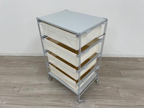 無印良品 (ムジルシリョウヒン) スチールユニットシェルフ スチール×アイボリー スチール×布