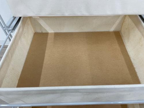 無印良品 (ムジルシリョウヒン) スチールユニットシェルフ スチール×アイボリー スチール×布