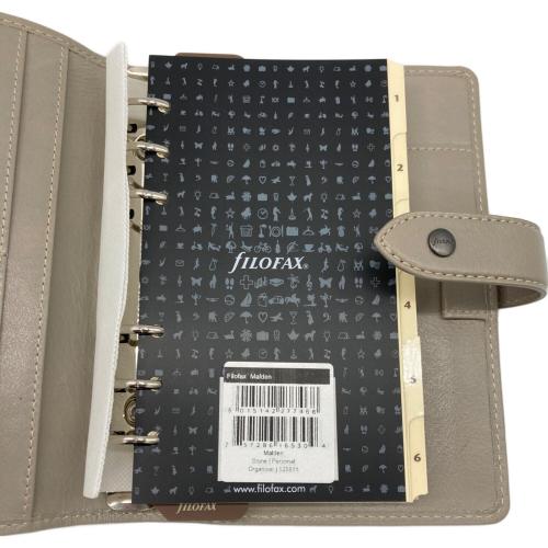 FILOFAX (ファイロファックス) 手帳カバー グレー マルデン バイブル ストーン