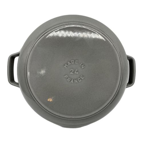 Staub (ストウブ) 両手鍋 グレー フレンチルースターココット