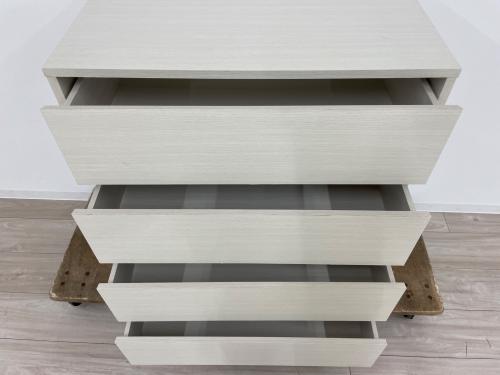 ニトリ チェスト ホワイト 天板ハガレあり 4段 Nクリックチェスト ノワエトレミ8090