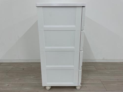 FITS (フィッツ) キャスター付きチェスト ホワイト 4段