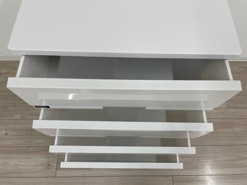 FITS (フィッツ) キャスター付きチェスト ホワイト 4段