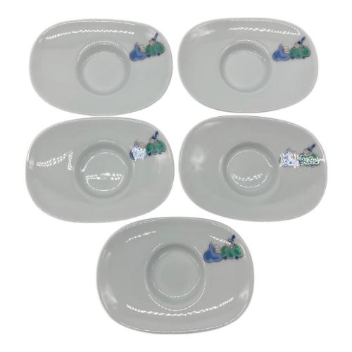 深川製磁 (フカガワセイジ) 湯呑み揃え 六歌仙 茶托付戦茶碗揃え 5Pセット