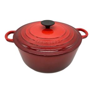 LE CREUSET (ルクルーゼ) 両手鍋 SIZE 26cm レッド ココット・ロンド