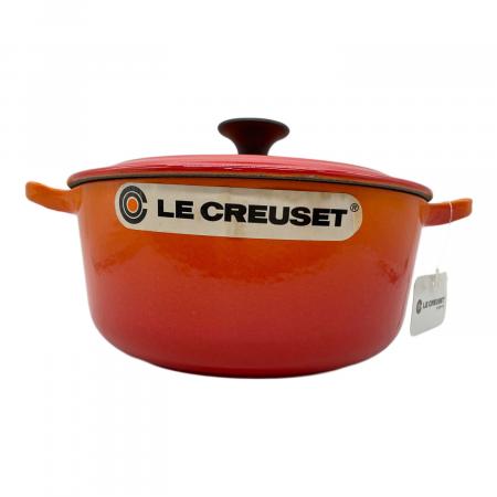 ルクルーゼ　オレンジ 両手鍋 20cm LE CREUSET (ルクルーゼ) 両手鍋 オレンジ｜トレファクONLINE