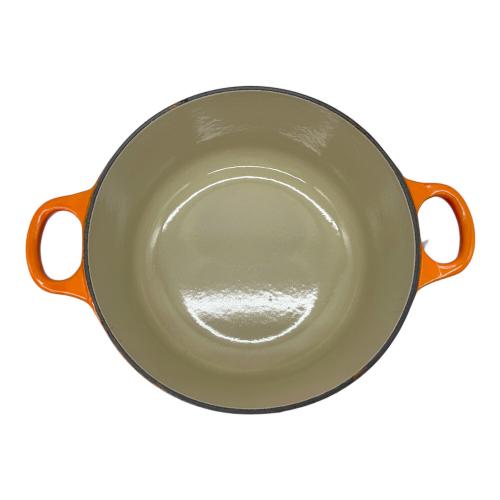 LE CREUSET (ルクルーゼ) 両手鍋 オレンジ