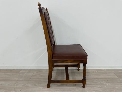 karimoku (カリモク) ダイニングチェアー ブラウン ④ ※上部左右割れ有 1人掛け