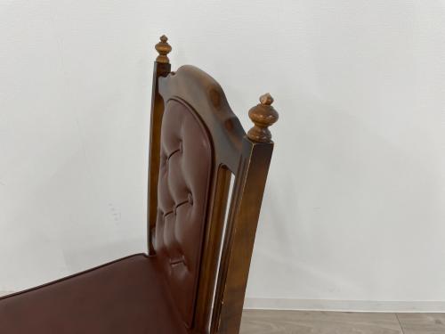 karimoku (カリモク) ダイニングチェアー ブラウン ④ ※上部左右割れ有 1人掛け