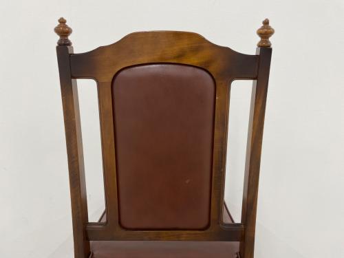 karimoku (カリモク) ダイニングチェアー ブラウン ④ ※上部左右割れ有 1人掛け