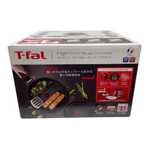 T-Fal (ティファール) フライパンセット IH ガス火対応 L38392 インジニオ.ネオ IHルージュ.アンリミテッド 9セット