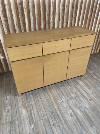 無印良品 (ムジルシリョウヒン) キャビネット ナチュラル 228 引き出し×3 3枚扉