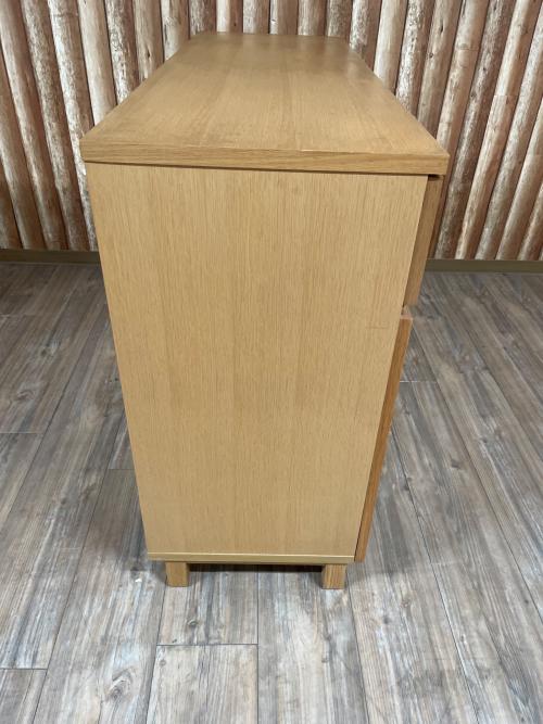 無印良品 (ムジルシリョウヒン) キャビネット ナチュラル 228 引き出し×3 3枚扉