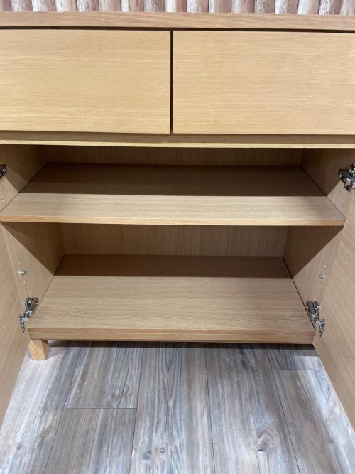 無印良品 (ムジルシリョウヒン) キャビネット ナチュラル 228 引き出し×3 3枚扉