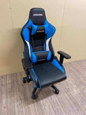 AK Racing (エーケーレーシング) ゲーミングチェア ブラック×ブルー 1人掛け
