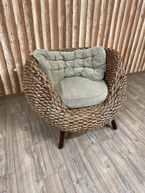 corigge market (カリッジ マーケット) 1人ラウンジチェア ブラウン ウォーターヒヤシンス