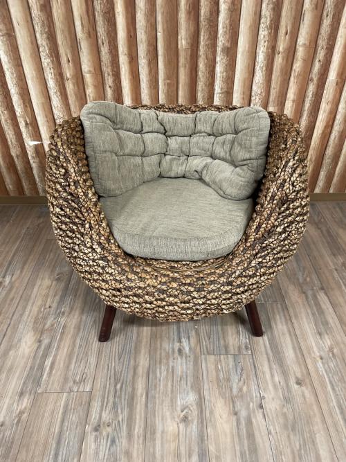 corigge market (カリッジ マーケット) 1人ラウンジチェア ブラウン ウォーターヒヤシンス