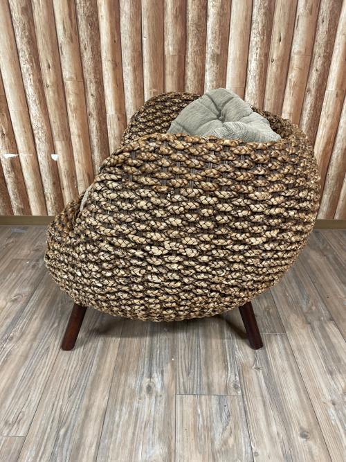 corigge market (カリッジ マーケット) 1人ラウンジチェア ブラウン ウォーターヒヤシンス