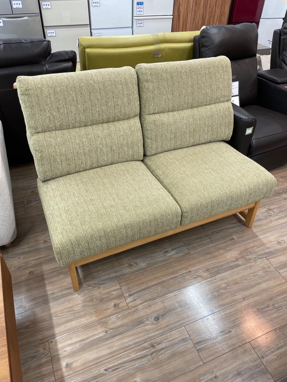 イバタインテリア 2人掛けソファー 39 ライトグレー×ナチュラル