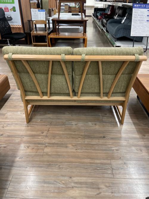 イバタインテリア 2人掛けソファー 39 ライトグレー×ナチュラル