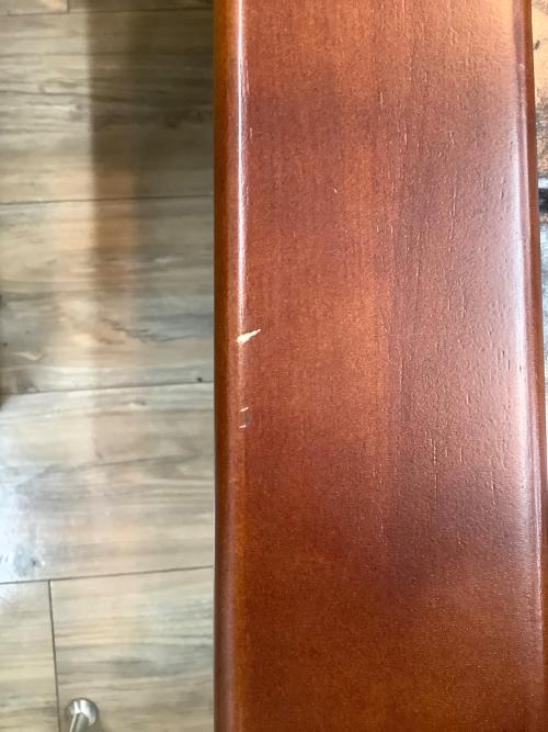 2人掛けソファー ブラック×ブラウン 全体キズ多数 合皮