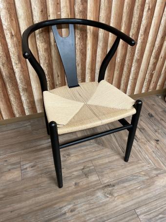 ダイニングチェアー ブラック×ベージュ