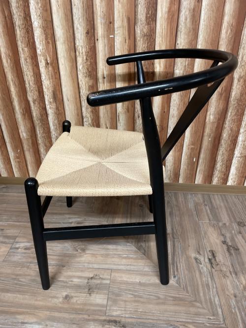 ダイニングチェアー ブラック×ベージュ