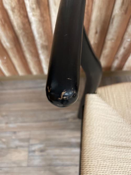 ダイニングチェアー ブラック×ベージュ