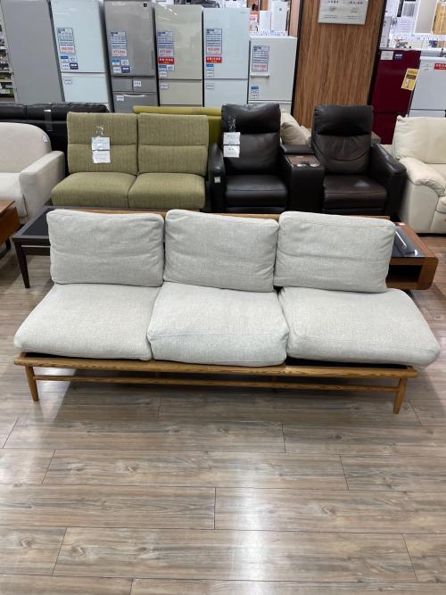 3人掛けソファー 274 ライトグレー×ナチュラル CLOUD